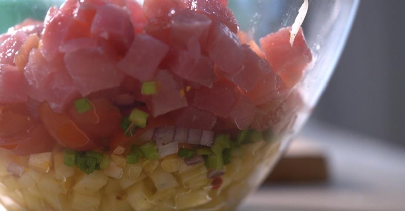 Севиче из тунца и ананаса