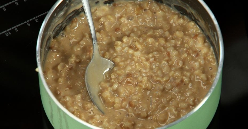 Полба с говяжьей котлетой