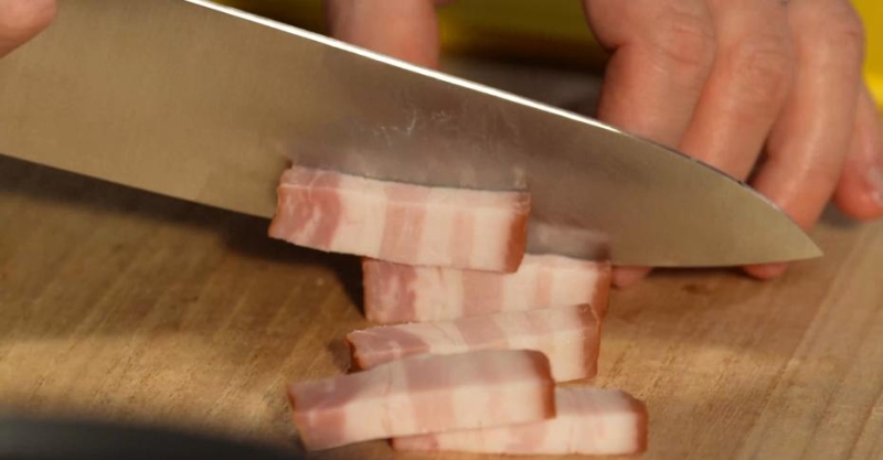 Гарнир из тыквы с грудинкой