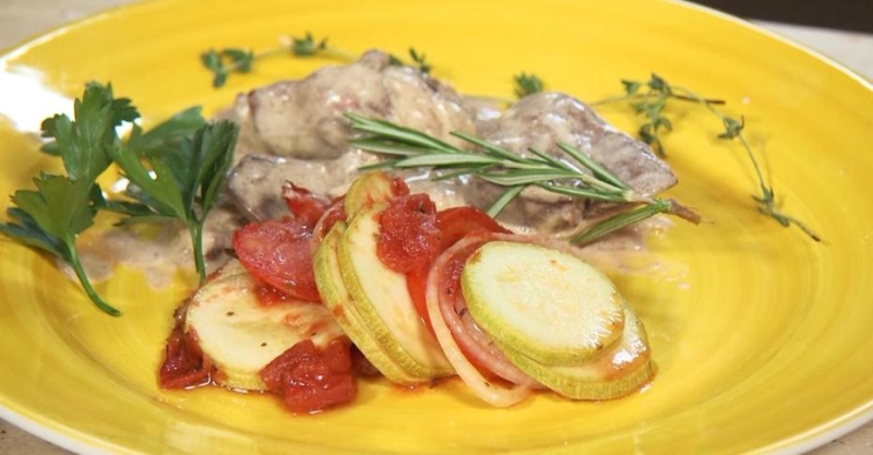 Печёнка по-строгановски