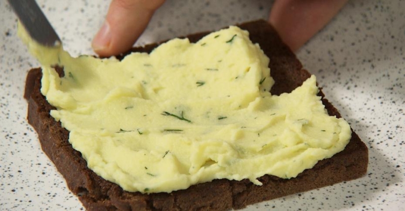 Сморреброд с картофелем и грибами