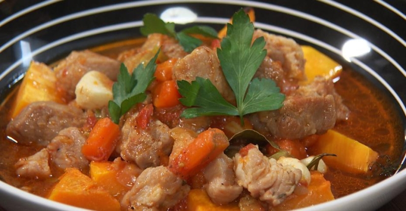 Рагу из свинины с тыквой