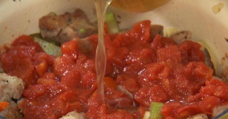 Рагу из свинины с тыквой