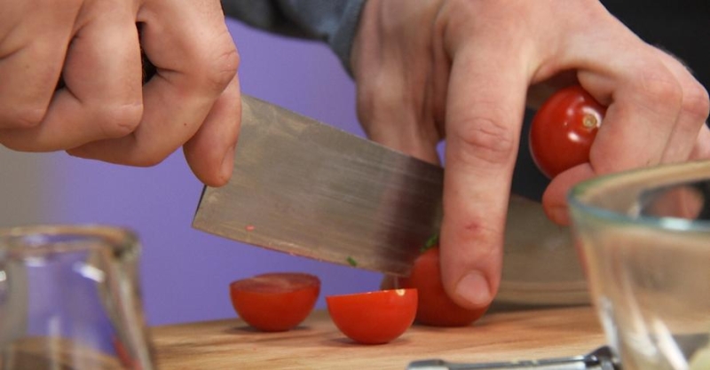 Стейк с маринованным кабачком