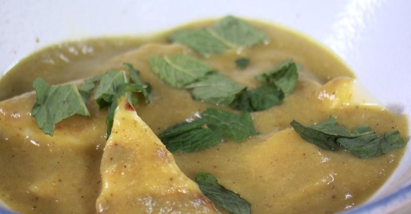 Халуми в соусе карри