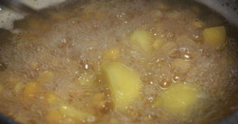 Гороховая каша с толокном, картошкой и репой