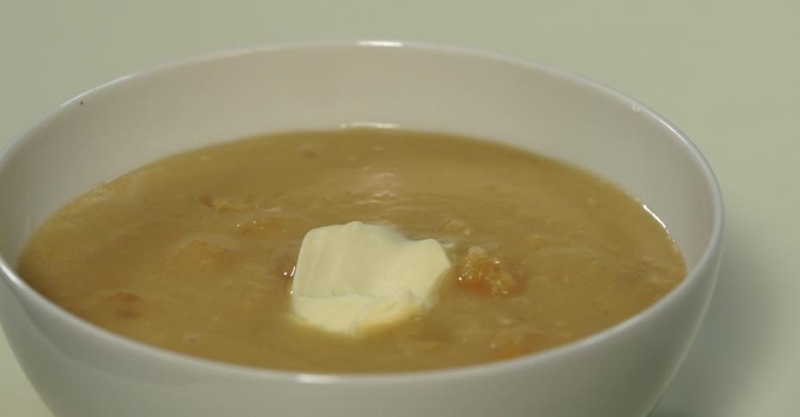 Гороховая каша с толокном, картошкой и репой