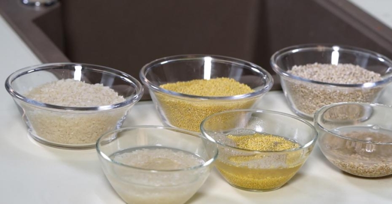 Каша из гречки, перловки, пшена, риса с мясом