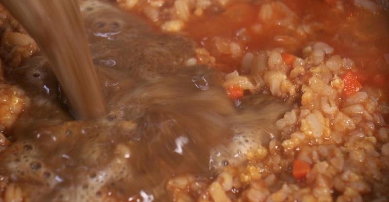 Каша из гречки, перловки, пшена, риса с мясом