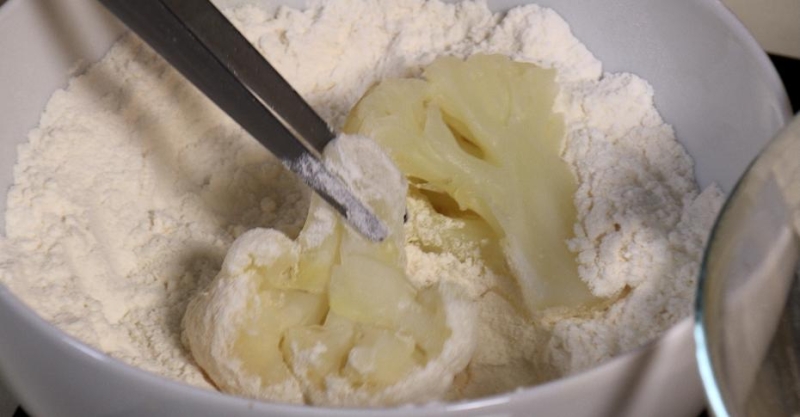 Цветная капуста в сырном кляре