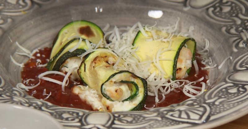 Рулеты из цукини и карпаччо