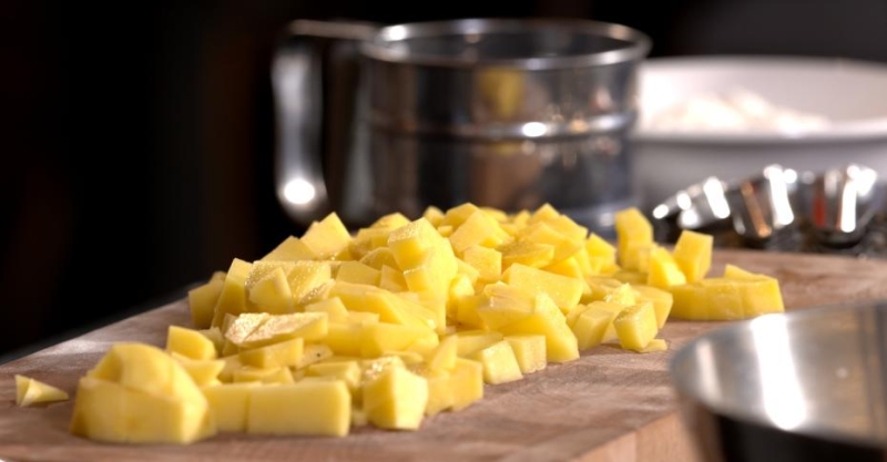 Тортини с хрустящим картофелем