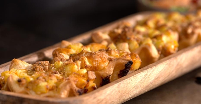 Тортини с хрустящим картофелем