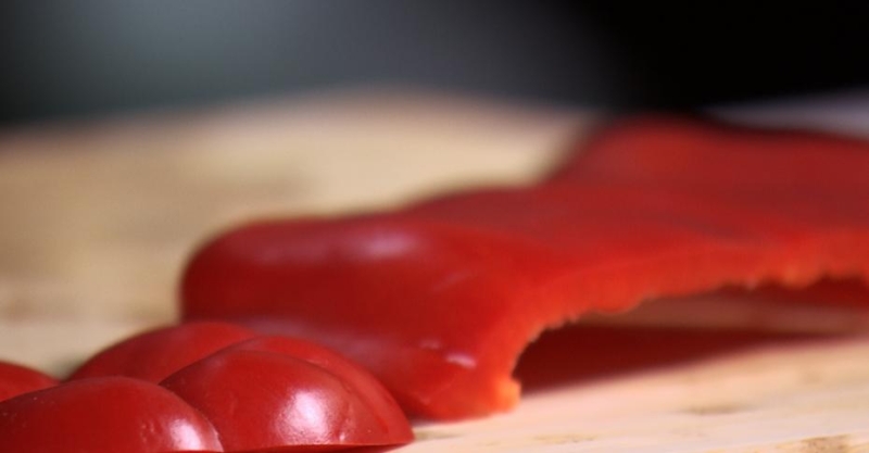 Салат с фасолью и запечённым болгарским перцем