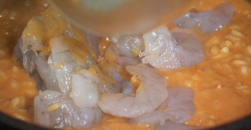 Ризотто Том Ям и десерт из рисовой бумаги