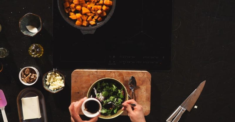 Салат с печёной тыквой