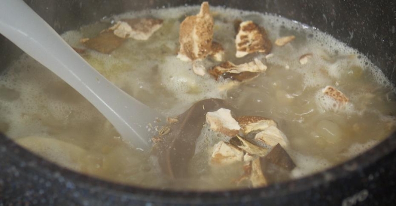 Булгур с грибами и яйцо по-шотландски