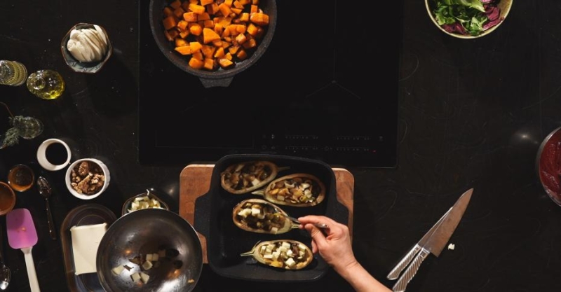 Лодочки из баклажанов