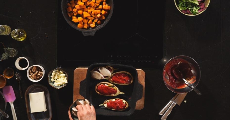 Лодочки из баклажанов