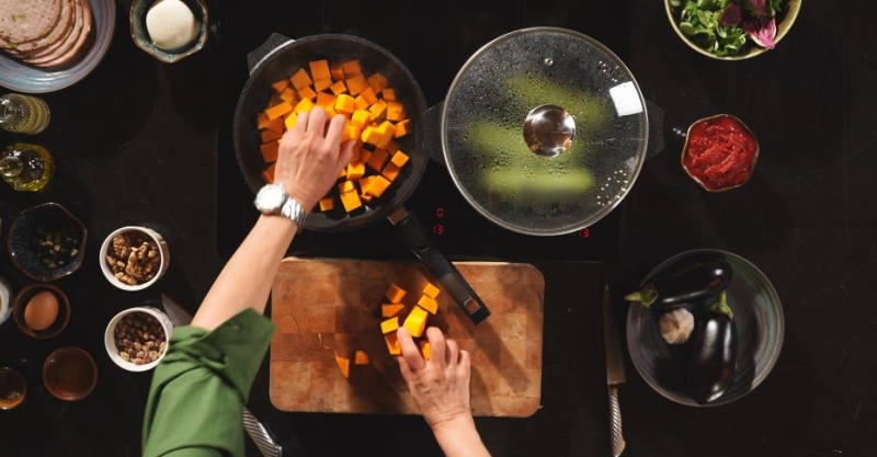 Салат с печёной тыквой