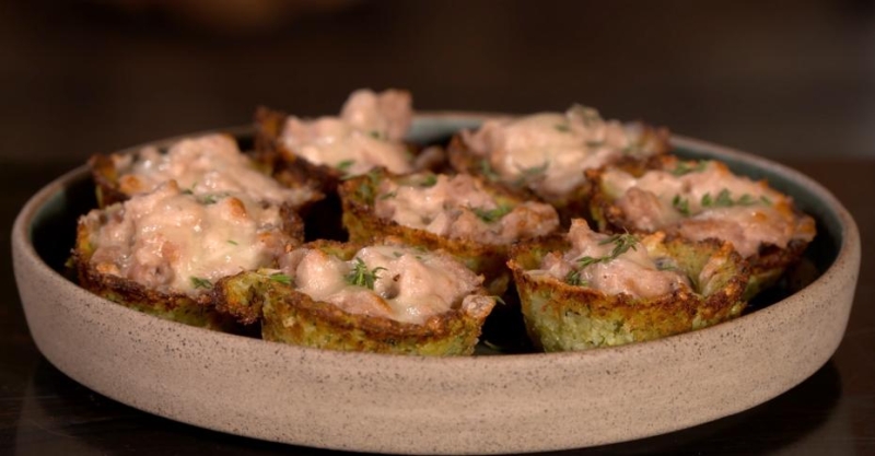 Тортини из брокколи с купатами