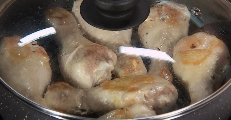 Цыплёнок с тыквой и зелёным маслом