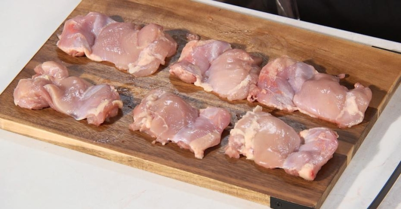 Куриный мильфей с полентой