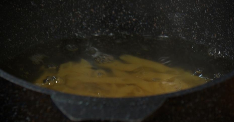 Паста с креветками и тыквой