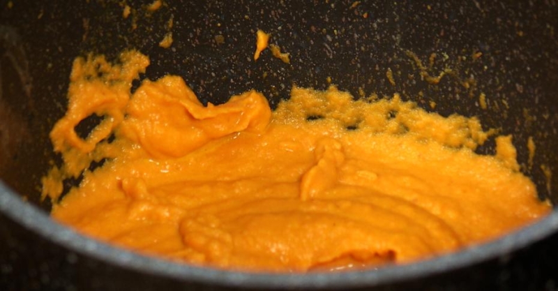 Треска с морковным пюре