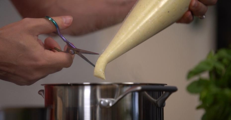 Клёцки с жареными лисичками