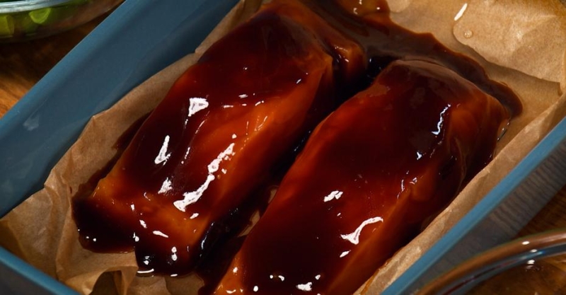 Лапша унаги с овощами и рыбой