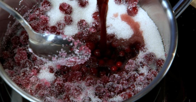 Жаркое с олениной и брусничным соусом