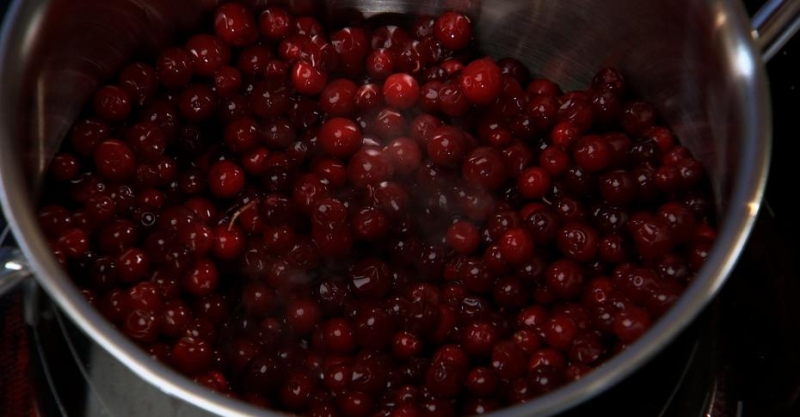 Жаркое с олениной и брусничным соусом