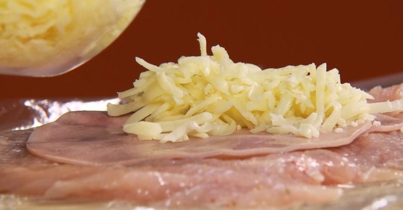 А-ля кордон  блю в лаваше с овощами