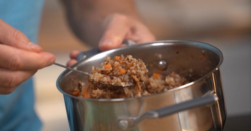 Гречка с лисичками