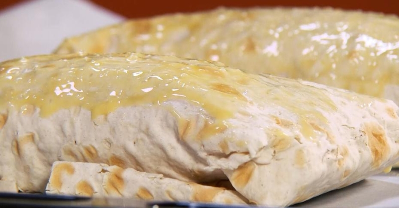 А-ля кордон  блю в лаваше с овощами