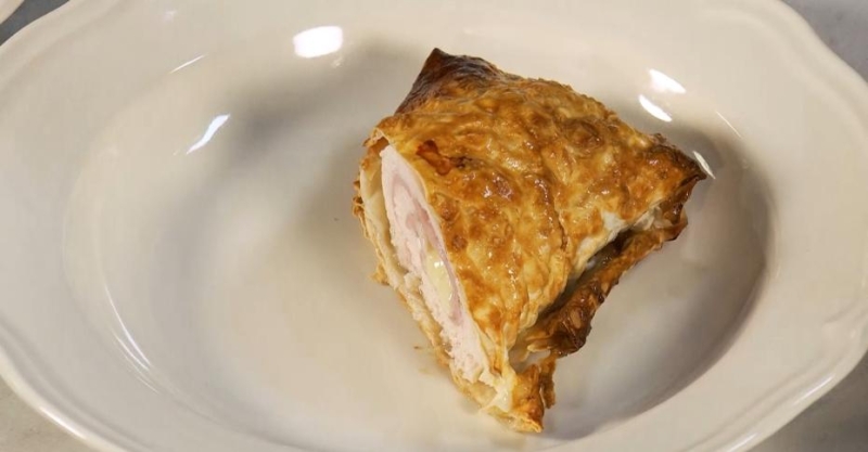 А-ля кордон  блю в лаваше с овощами