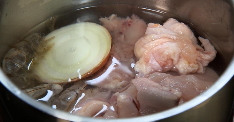 Куриная грудка, фаршированная креветками