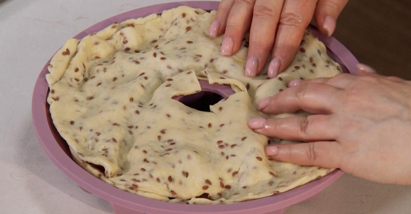 Постный пирог с картофелем и грибами