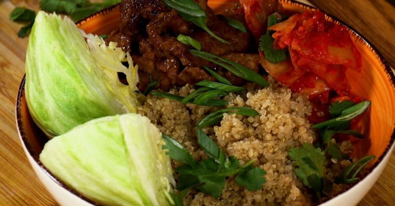 Мясо по-корейски с киноа